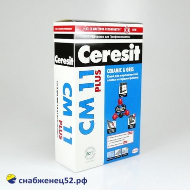 Клей Ceresit CM 11Plus для плитки и керамогранита (25кг)